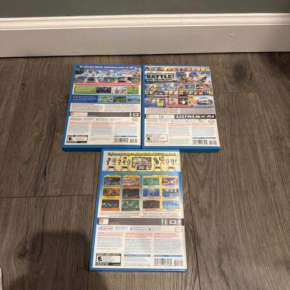 Lot Of 3 Mario Games For The Wii U(Nintendo Wii U Games Bundle) Mario, Smash Bro
